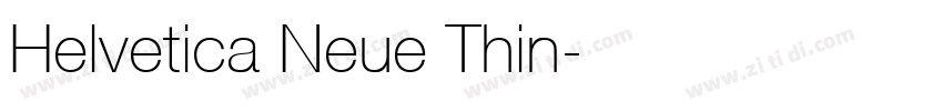 Helvetica Neue Thin字体转换